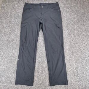 Kuhl Freeflex Roll-Up Pants Womens 14 (36x32) Charcoal Gray Hiking Style 6495